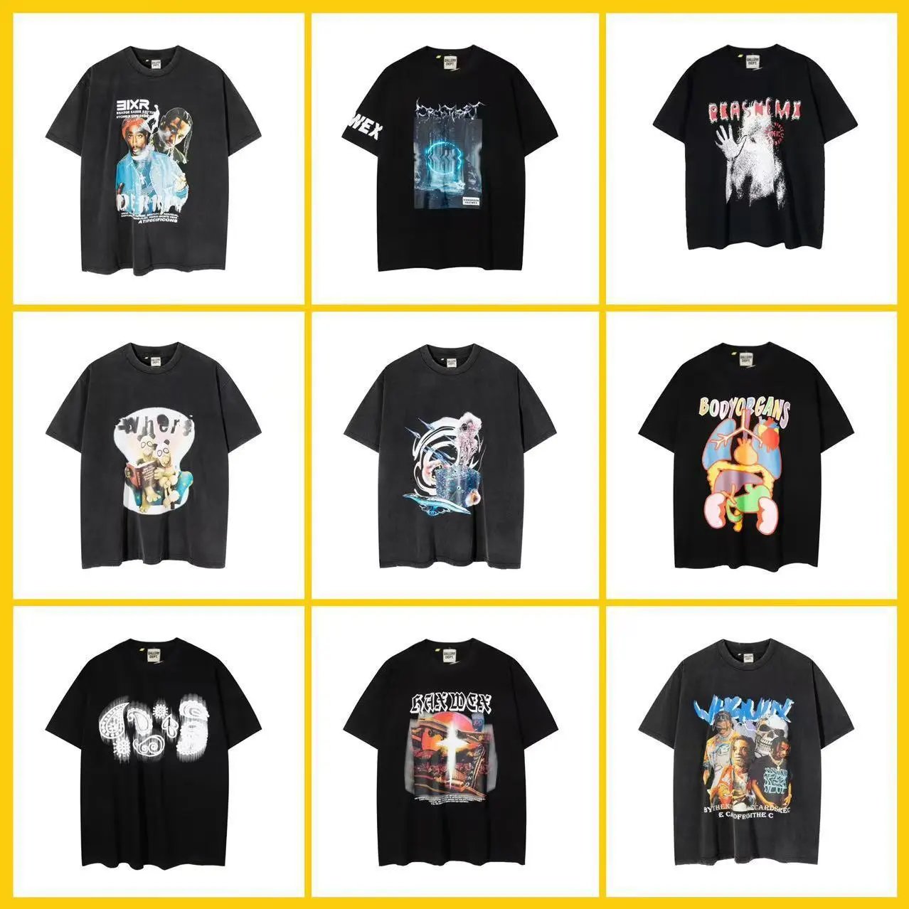 Black Graphic Print T-Shirt Co