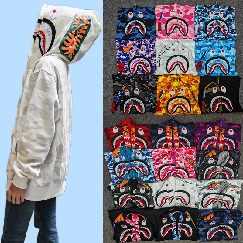 A Bathing Ape White Camo Shark