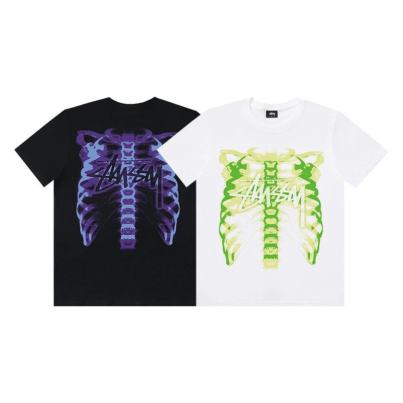 Letter print summer loosefitting simple casual high street shortsleeved shirt 4