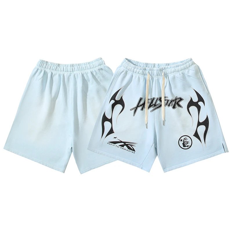 Hellsirk Light Blue Shorts wit