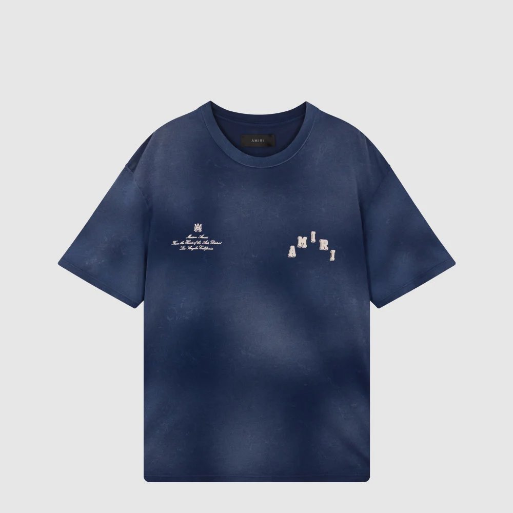 Amiri Blue Short Sleeve T-Shir