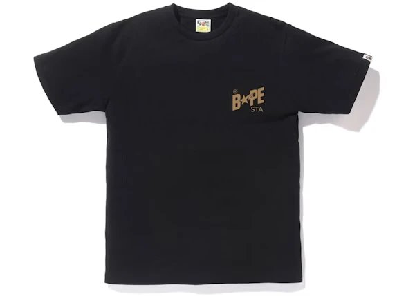 A Bathing Ape Black Bapesta T-