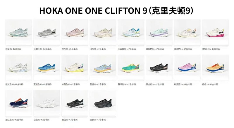 LD Hoka One Clifton 9