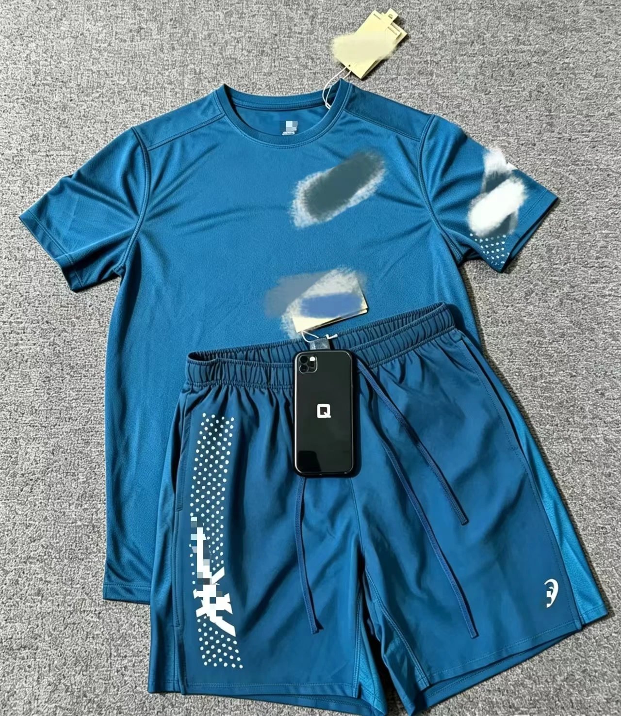 Blue Asian T-shirt set