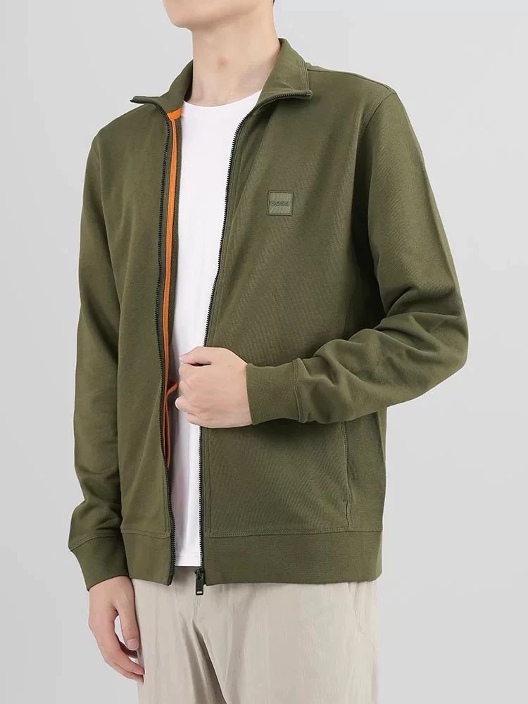 BOSS Cashmere Collar Zip Sweater