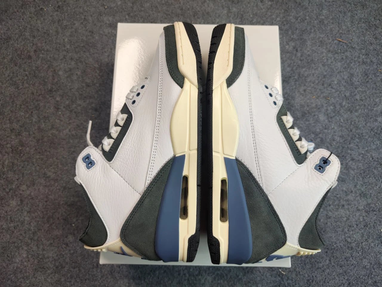 Air Jordan 3 Retro White Cement Green Sneakers