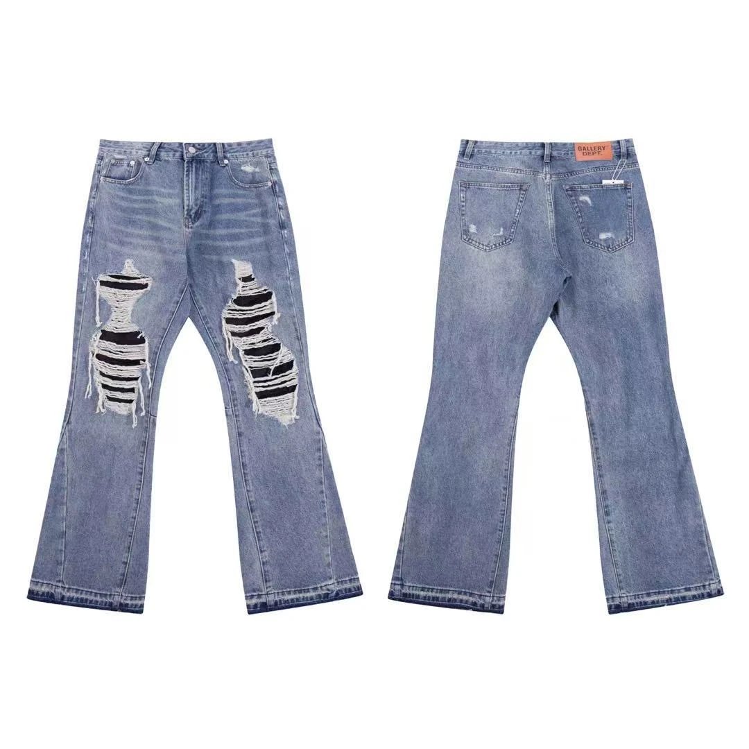 Washed Ripped Patchwork Jeans photo 5