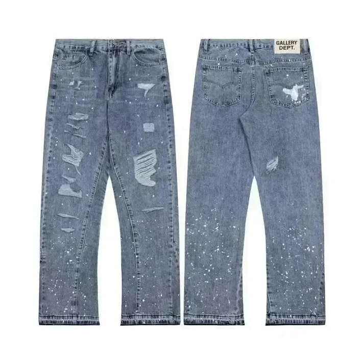 Washed Ripped Patchwork Jeans photo 8
