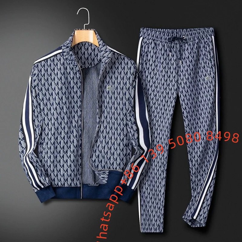 Design Geometric Pattern Tracksuit Navy Blue Multicolor - 1