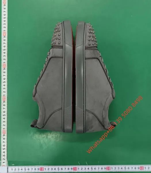 Christian Louboutin Louis Junior Spikes Denim Print Sneakers - 20