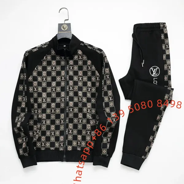 Louis Vuitton Monogram Chessboard Tracksuit Black - 1