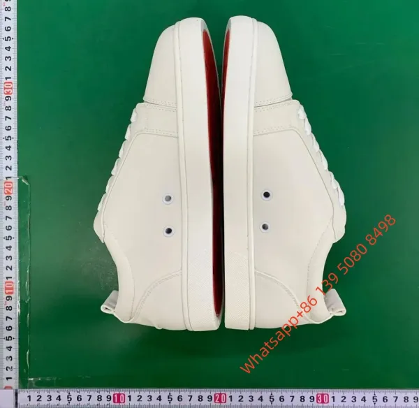 Christian Louboutin Louis Junior Spikes Denim Print Sneakers - 12