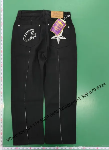 Corteiz Windbreaker Black with White Striped Panels Jacket - 31