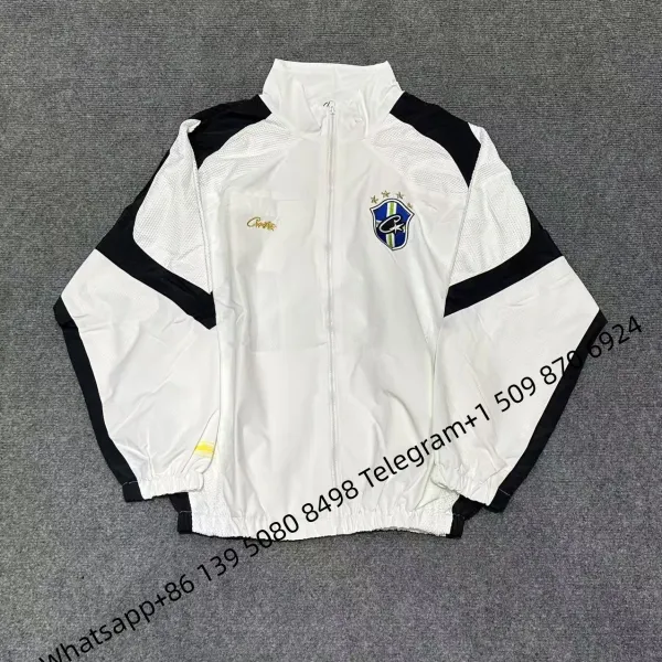 Corteiz Windbreaker Jacket White/Black - 1