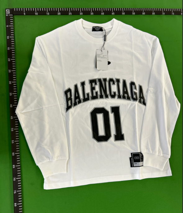 Balenciaga T-Shirts Crewneck Long-Sleeve Logo T-Shirt image 7