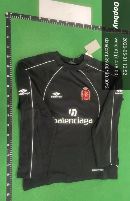 Balenciaga T-Shirts Crewneck Long-Sleeve Logo T-Shirt image 2