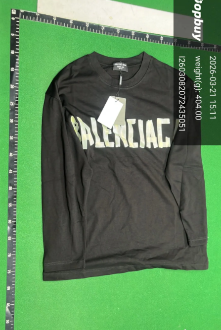 Balenciaga T-Shirts Crewneck Long-Sleeve Logo T-Shirt image 4