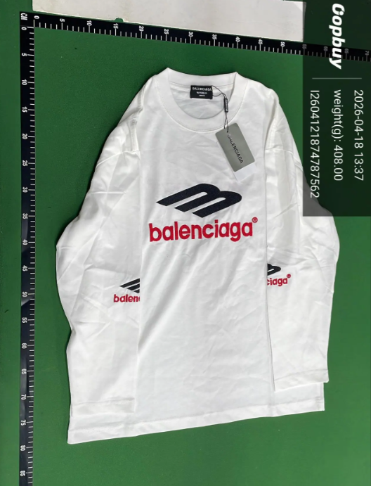 Balenciaga T-Shirts Crewneck Long-Sleeve Logo T-Shirt image 3