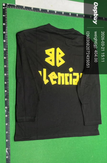 Balenciaga T-Shirts Crewneck Long-Sleeve Logo T-Shirt image 6