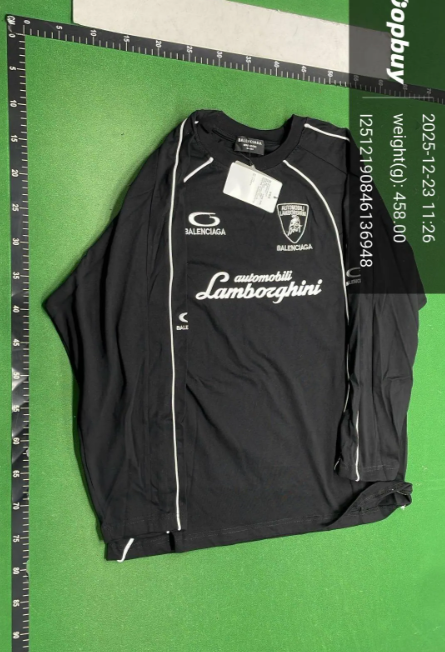 Balenciaga T-Shirts Crewneck Long-Sleeve Logo T-Shirt image 9