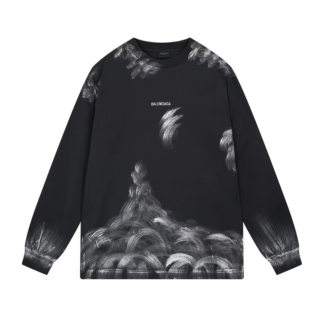 Balenciaga T-Shirts Crewneck Long-Sleeve Logo T-Shirt — 29