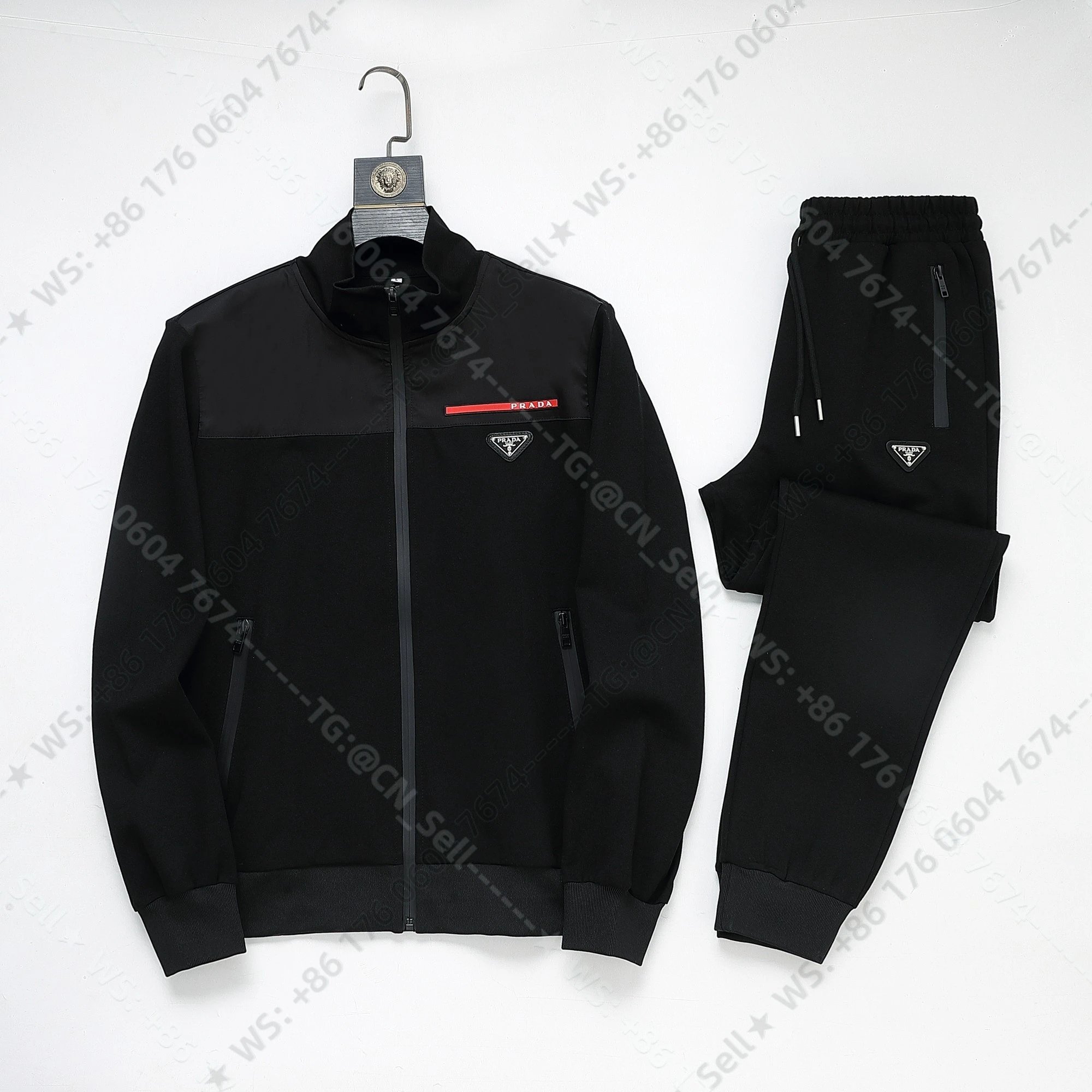 Louis Vuitton Tracksuits Zip-Up Track Jacket and Pants Set with Side Stripes — 15