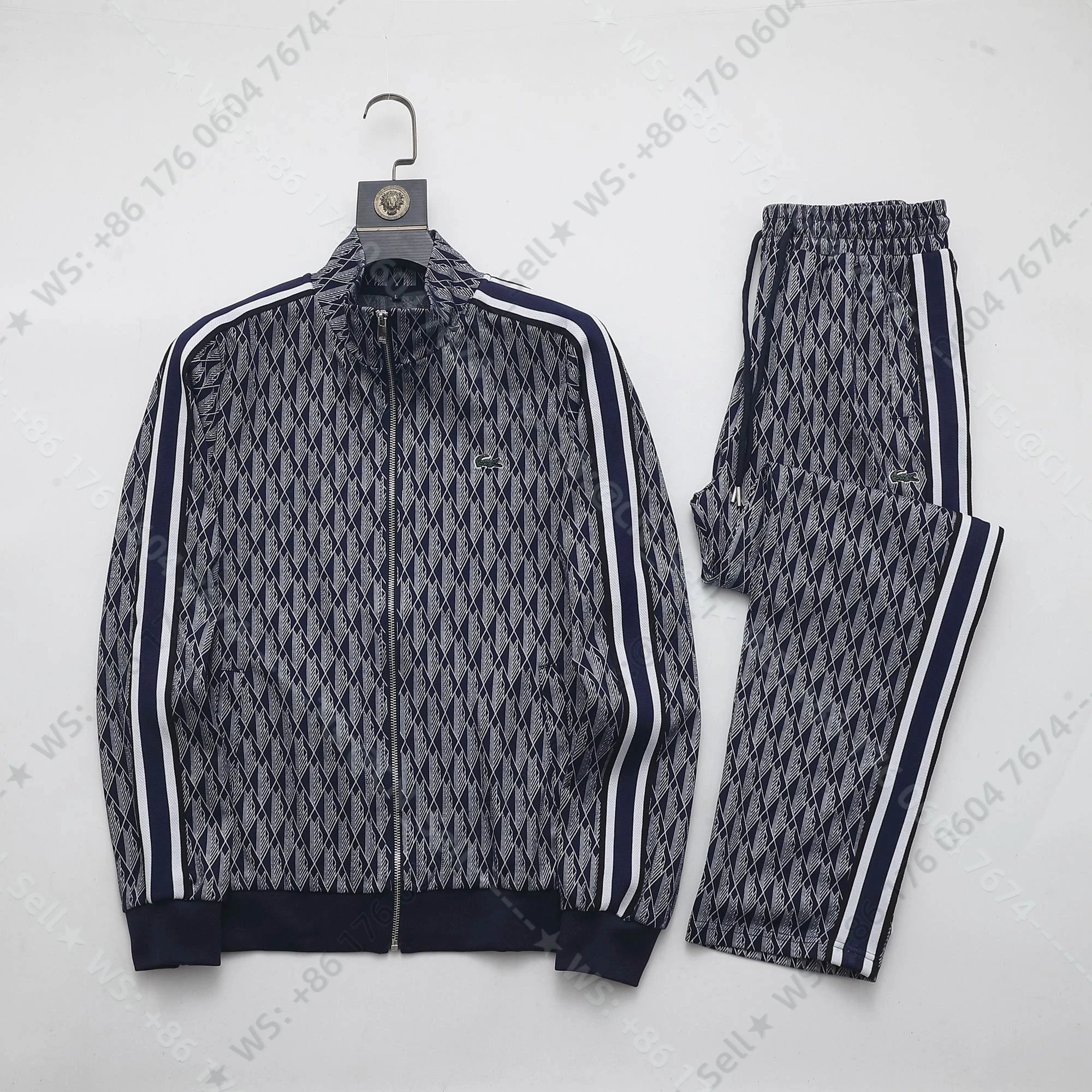 Louis Vuitton Tracksuits Zip-Up Track Jacket and Pants Set with Side Stripes — 31