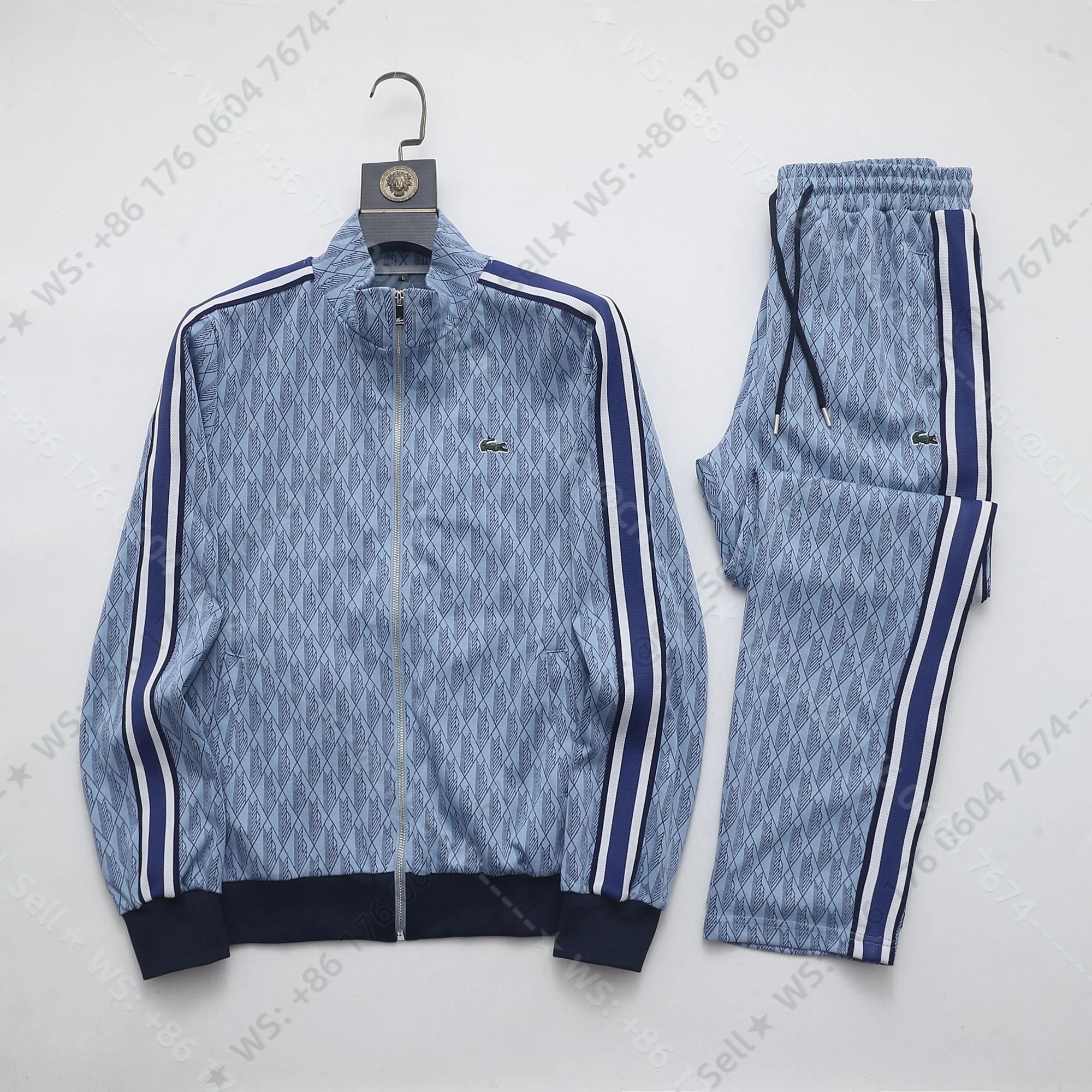 Louis Vuitton Tracksuits Zip-Up Track Jacket and Pants Set with Side Stripes — 32