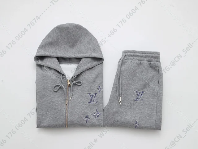 Louis Vuitton Tracksuits Zip-Up Track Jacket and Pants Set with Side Stripes product detail image 13