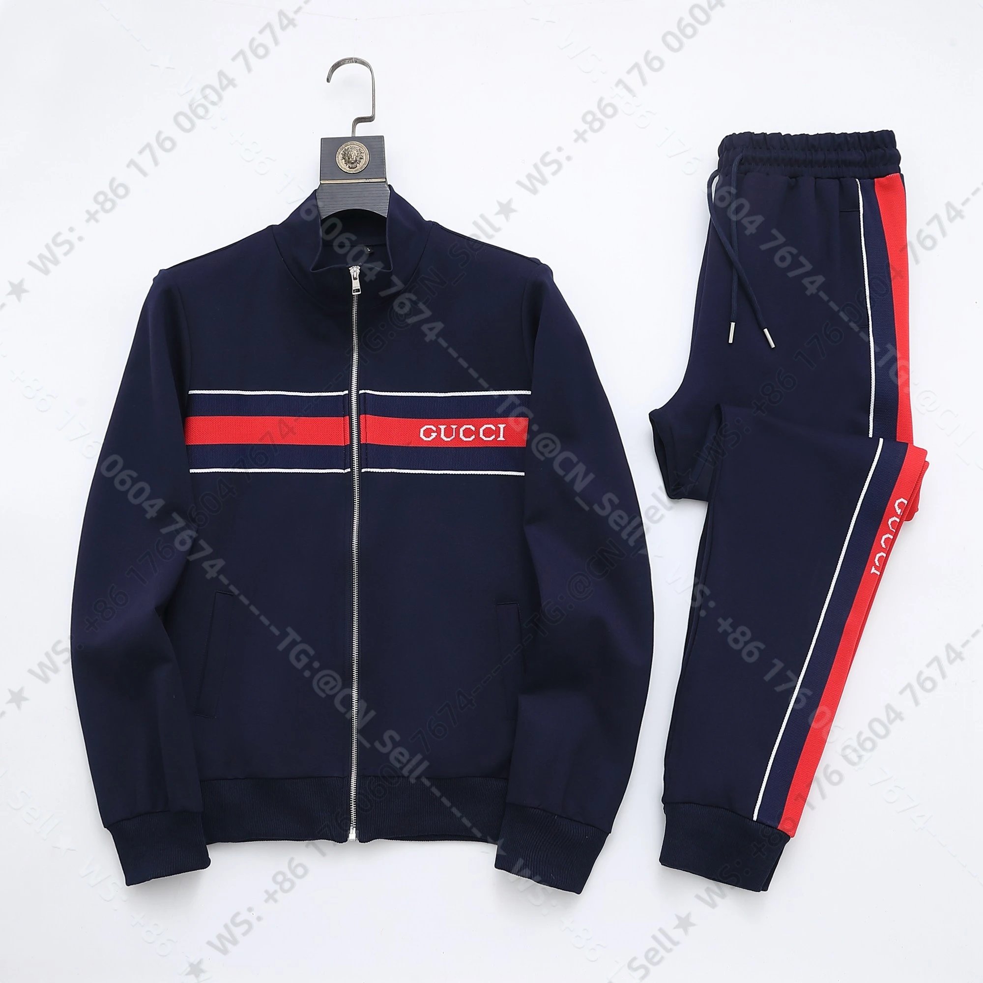 Louis Vuitton Tracksuits Zip-Up Track Jacket and Pants Set with Side Stripes — 20