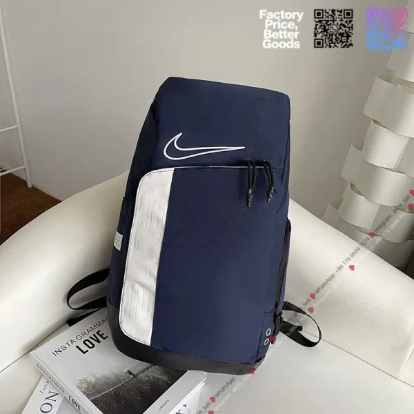 Nike Elite Backpack Navy and White Casual Backpack - 1