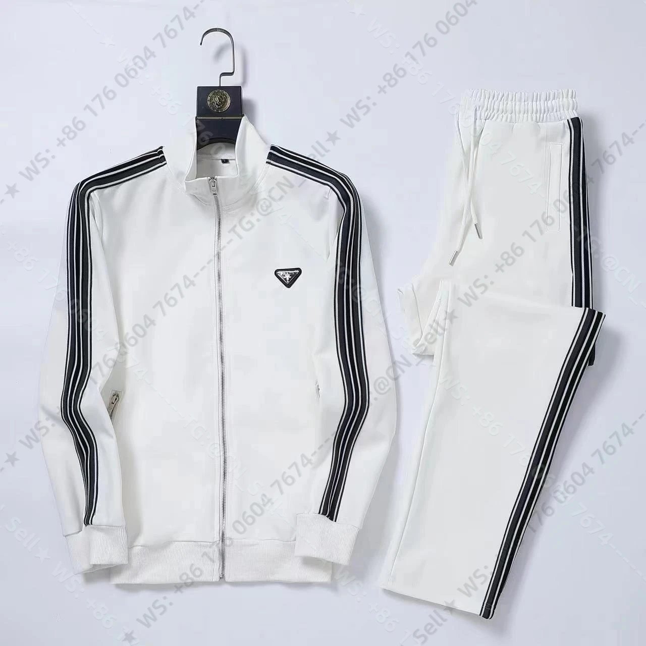 Louis Vuitton Tracksuits Zip-Up Track Jacket and Pants Set with Side Stripes — 9