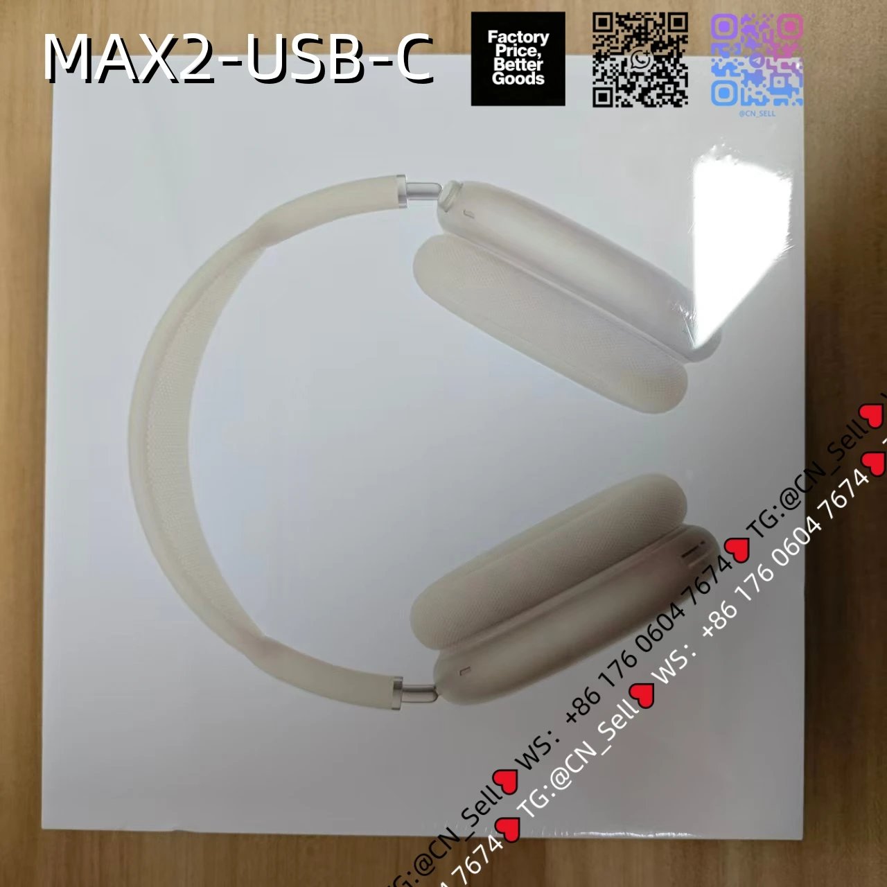 AirPods Max 2 [Gold USB-C Interface Qualcomm Chip Simplified No Original Packaging]