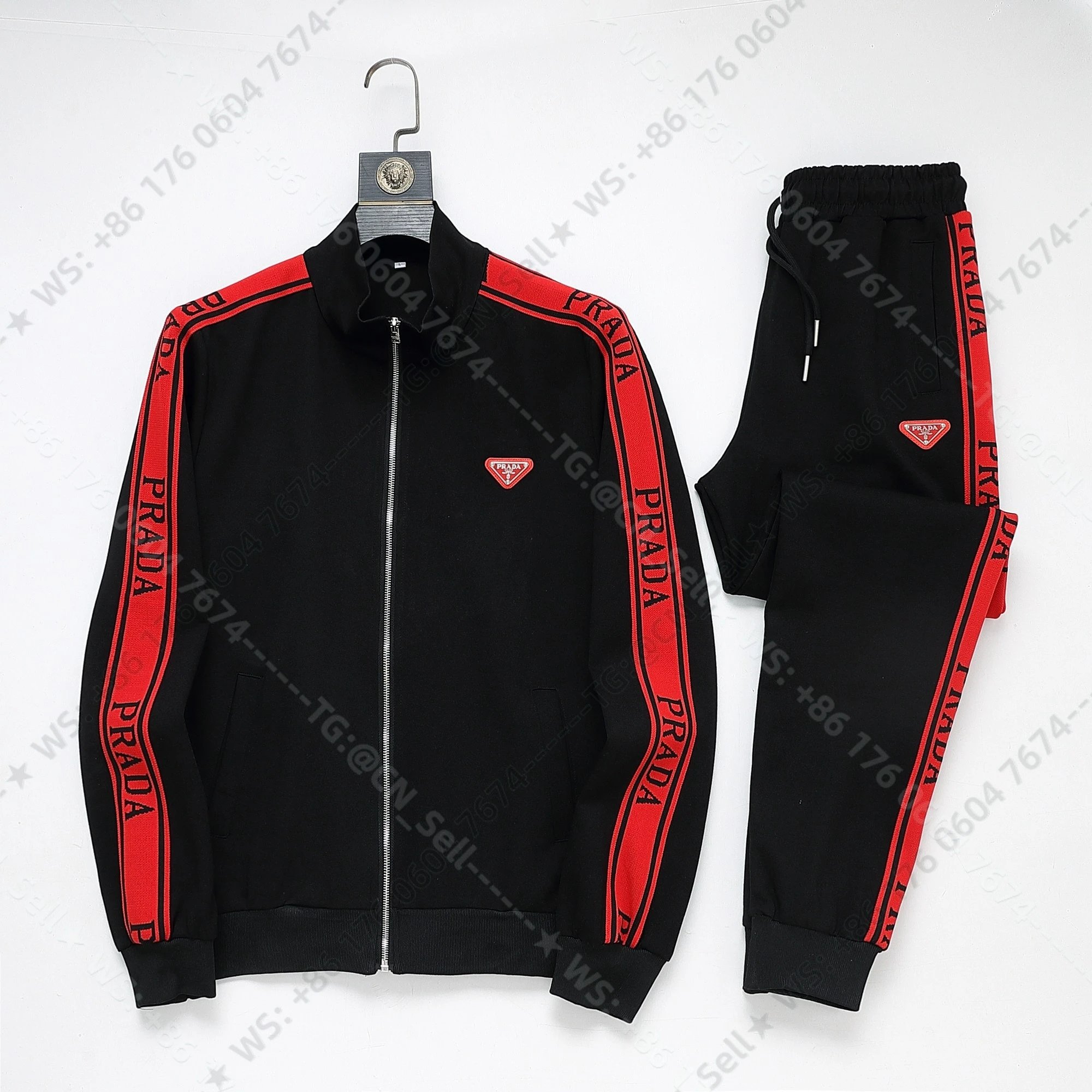 Louis Vuitton Tracksuits Zip-Up Track Jacket and Pants Set with Side Stripes — 16