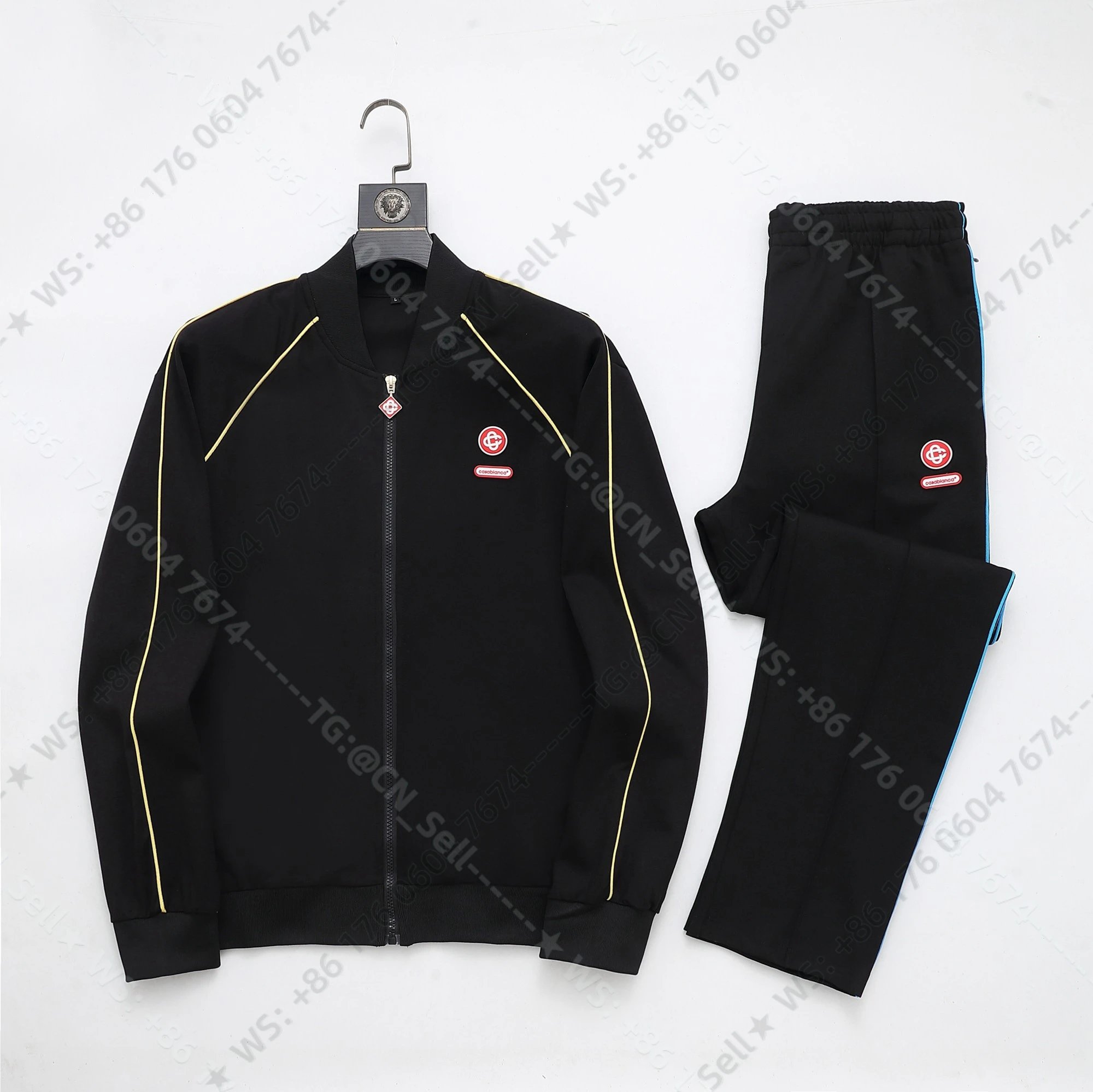 Louis Vuitton Tracksuits Zip-Up Track Jacket and Pants Set with Side Stripes — 39