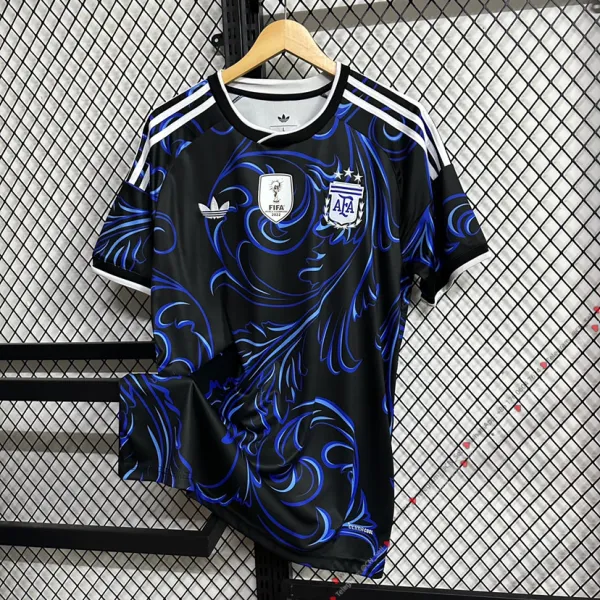 Adidas x AFA Argentina 2023 FIFA World Cup Away Jersey Black/Blue - 1