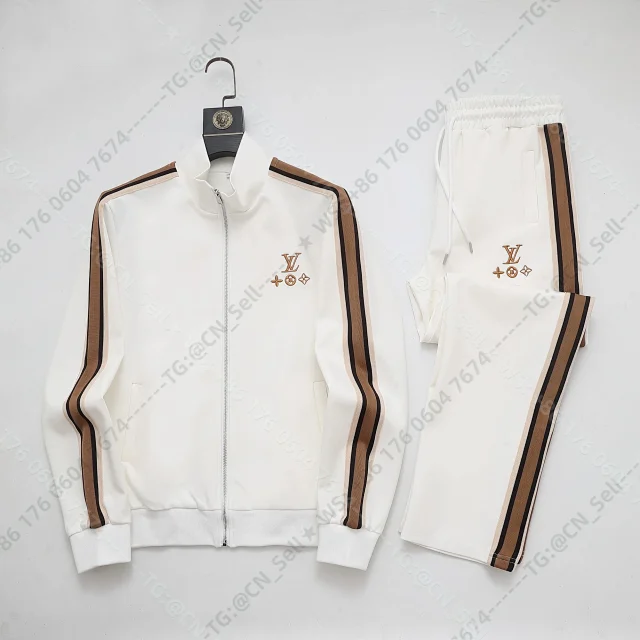 Louis Vuitton Tracksuits Zip-Up Track Jacket and Pants Set with Side Stripes product detail image 2