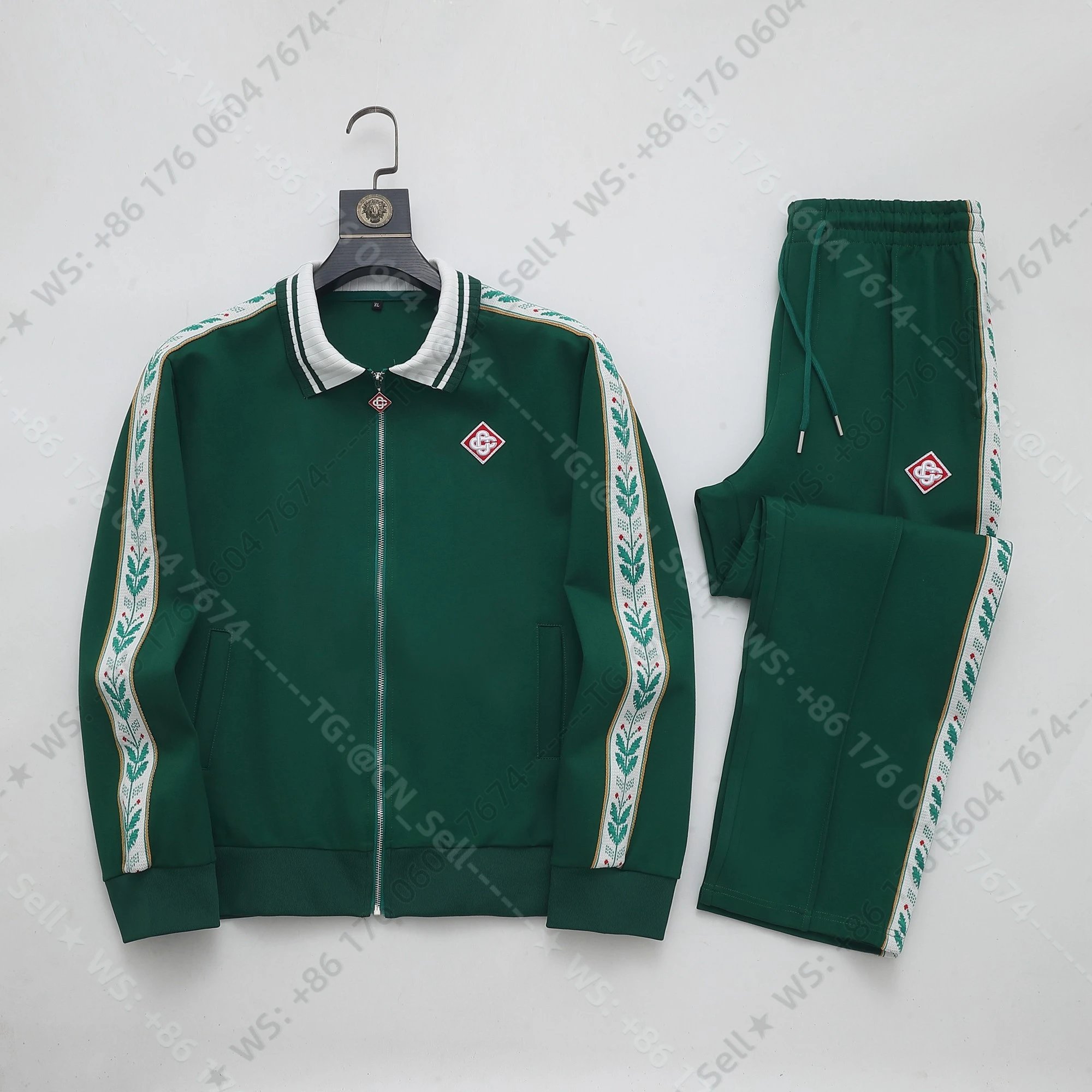 Louis Vuitton Tracksuits Zip-Up Track Jacket and Pants Set with Side Stripes — 35