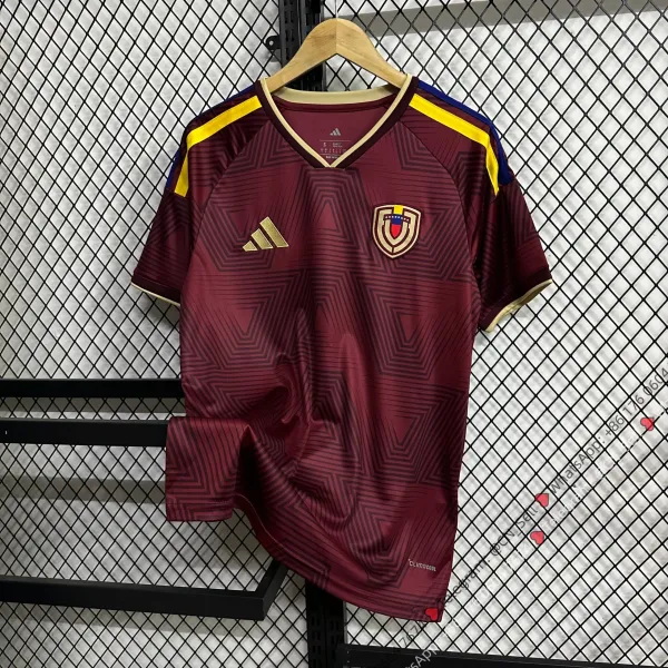 Adidas Venezuela National Team 2024 Away Jersey Burgundy - 1