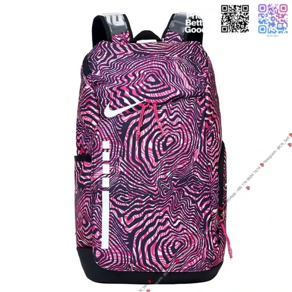 Nike Hoops Elite Backpack Pink Zebra Print Backpack - 1