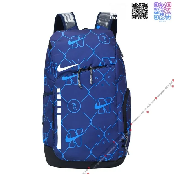 Nike Hoops Elite Backpack Navy Blue Patterned Backpack - 1
