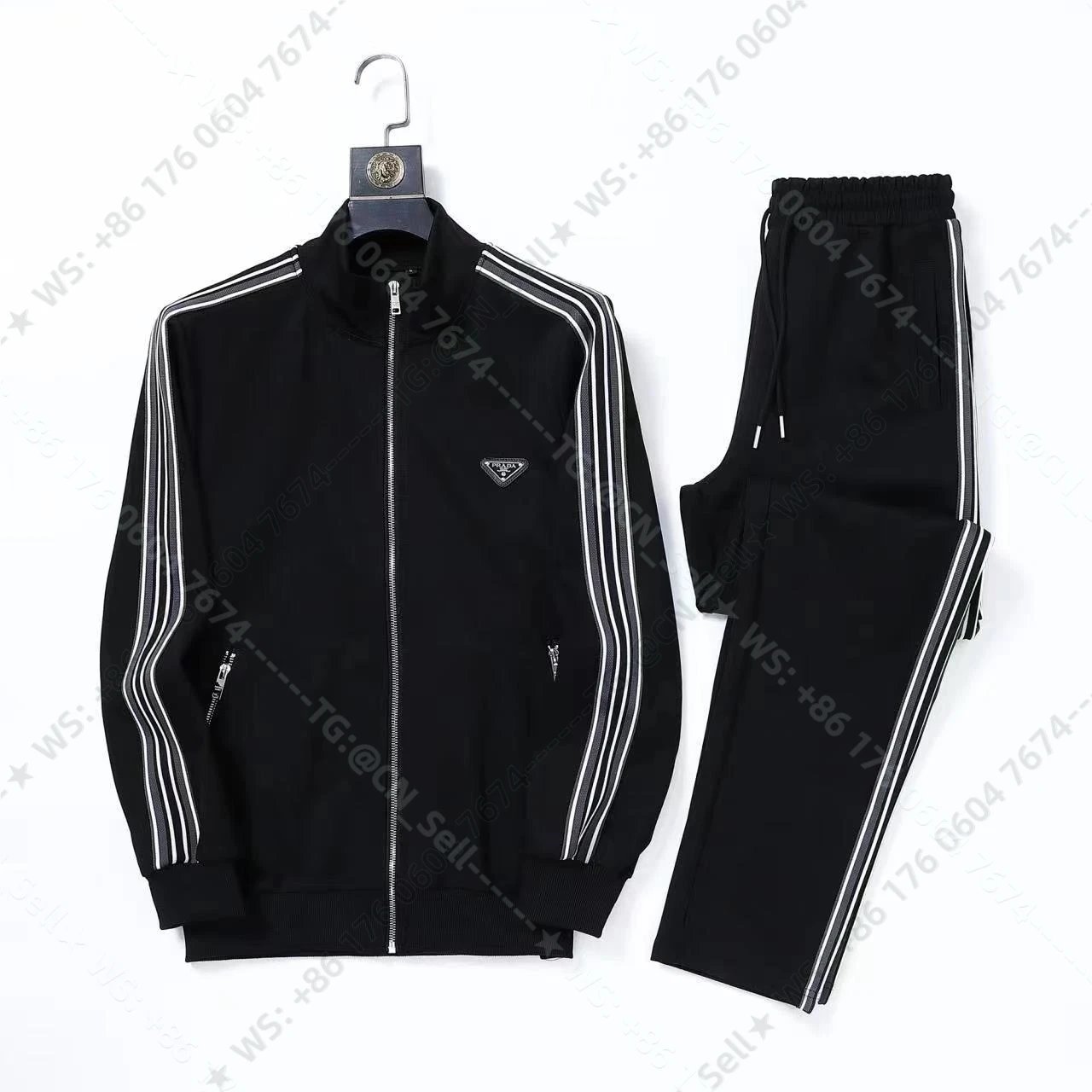 Louis Vuitton Tracksuits Zip-Up Track Jacket and Pants Set with Side Stripes — 10