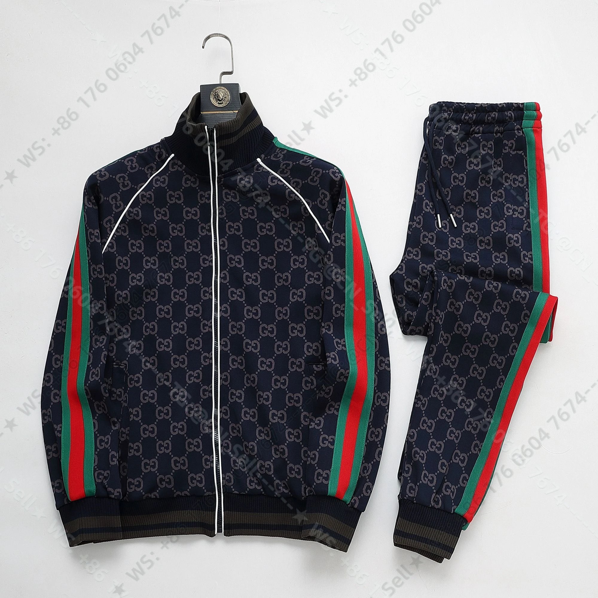 Louis Vuitton Tracksuits Zip-Up Track Jacket and Pants Set with Side Stripes — 17