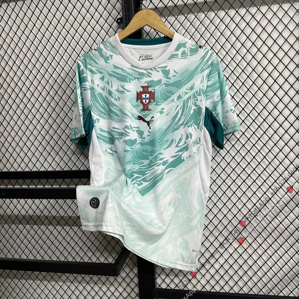 Puma Portugal National Team 2024 Away Jersey Mint Wave Print Jersey - 1