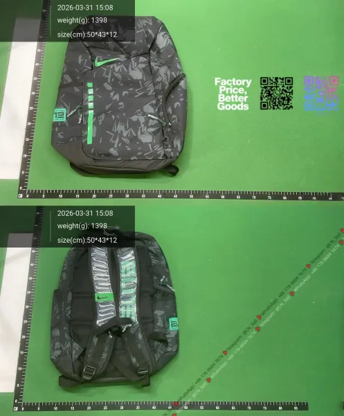 Nike Elite Backpack Gray Camo with Neon Green Accents - 1