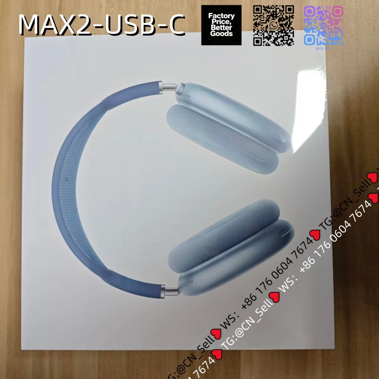AirPods Max 2 [Blue USB-C Interface Qualcomm Chip Simplified No Original Packaging]