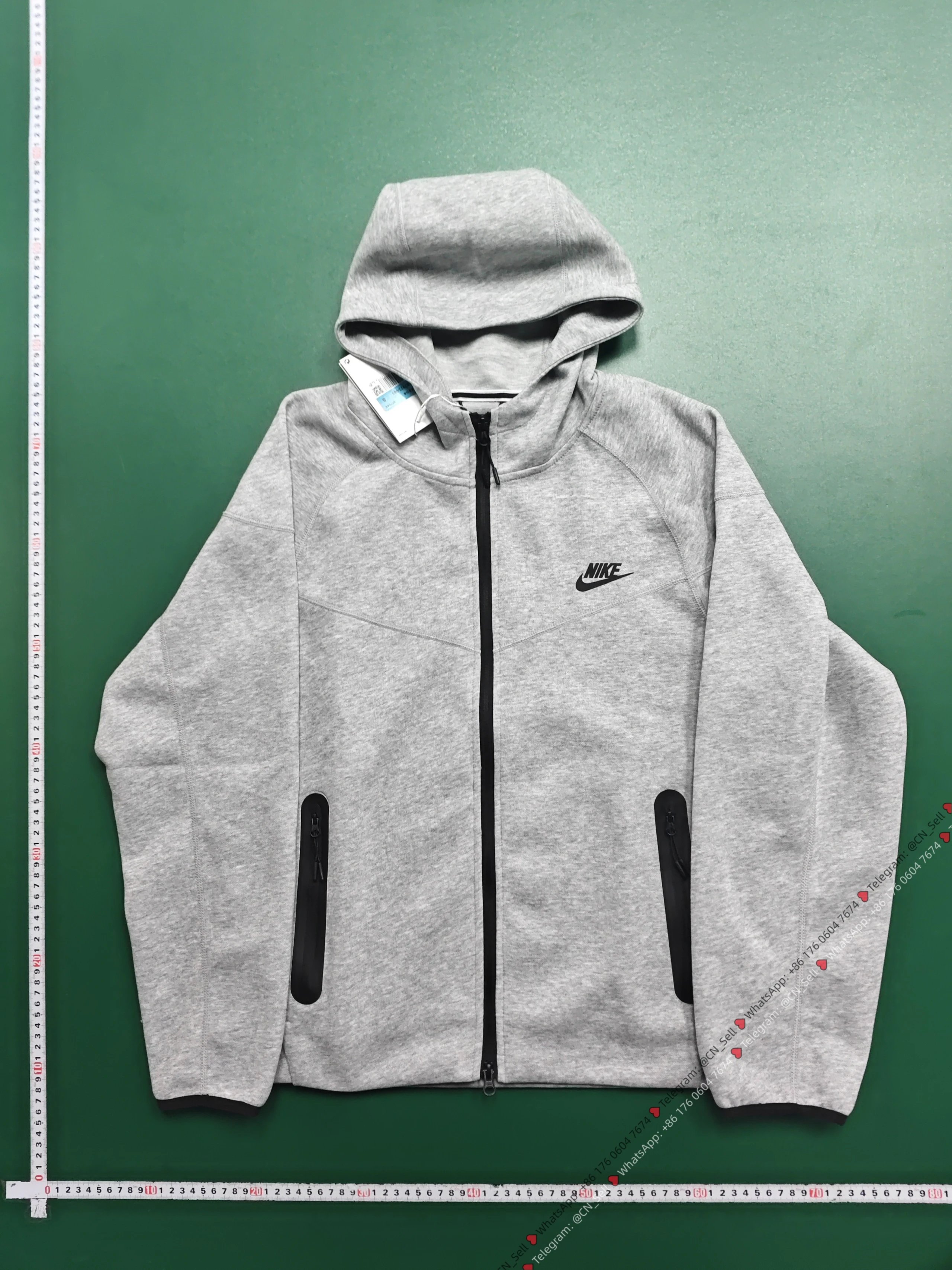 tech hoodie gray