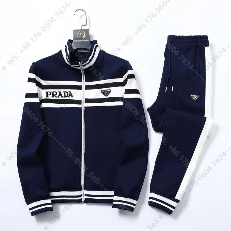 Louis Vuitton Tracksuits Zip-Up Track Jacket and Pants Set with Side Stripes — 8