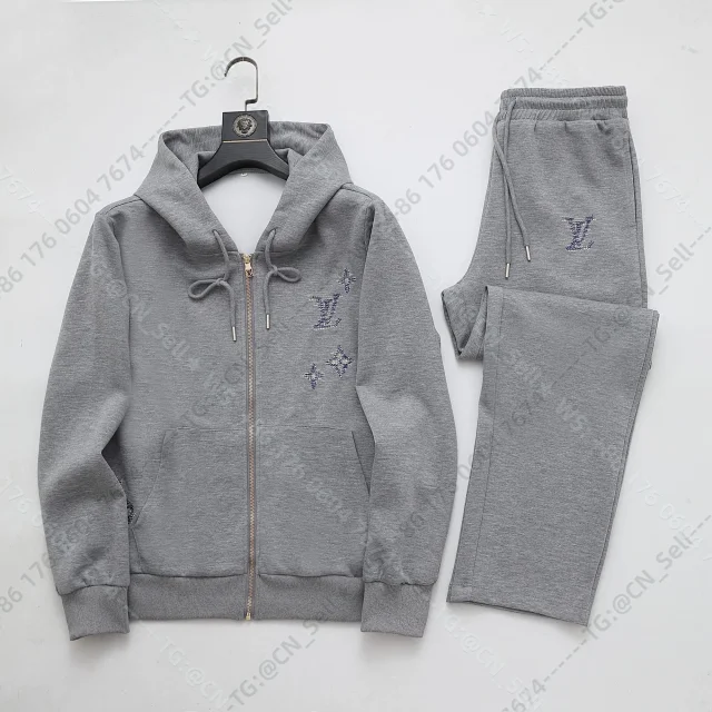 Louis Vuitton Tracksuits Zip-Up Track Jacket and Pants Set with Side Stripes product detail image 17