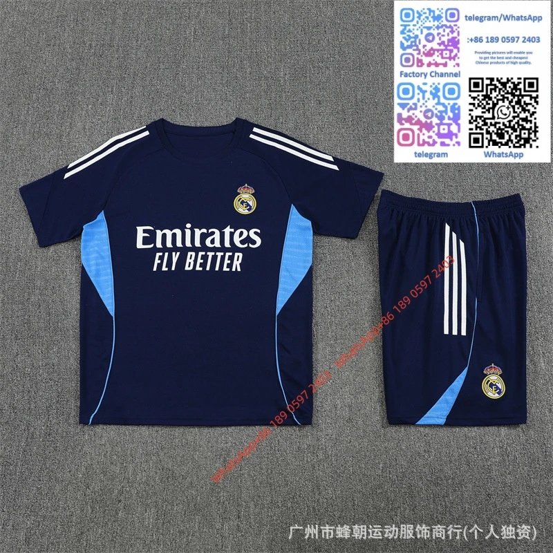 2526 short sleeved Real Madrid navy blue